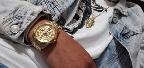 BULOVA AUTOMATICO GOLD SKELETON 97A162 - Imagen 4
