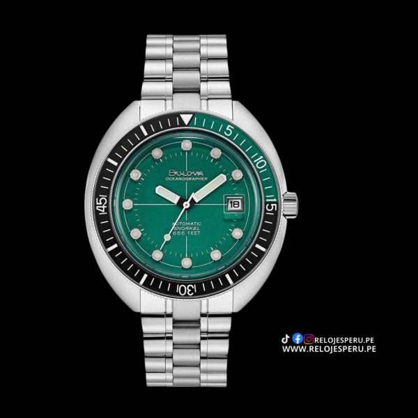 BULOVA OCEANOGRAPHER AUTOMATICO ESFERA VERDE 96B322