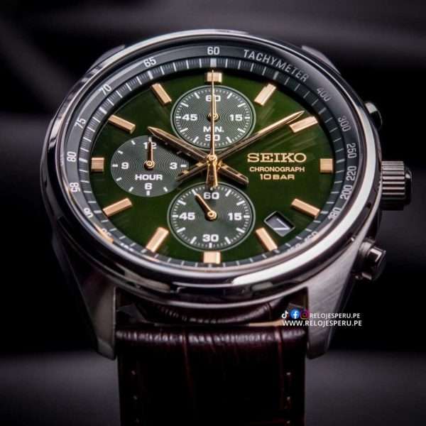 SEIKO CLASSIC CHRONOGRAPH VERDE BOTELLA SSB385P1 - Imagen 2