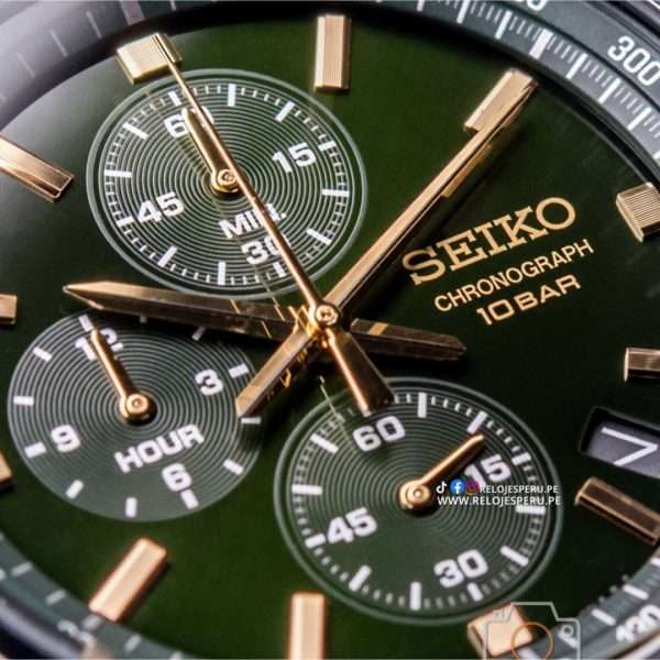 SEIKO CLASSIC CHRONOGRAPH VERDE BOTELLA SSB385P1 - Imagen 4