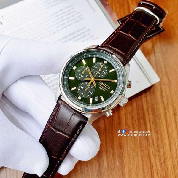 SEIKO CLASSIC CHRONOGRAPH VERDE BOTELLA SSB385P1 - Imagen 3