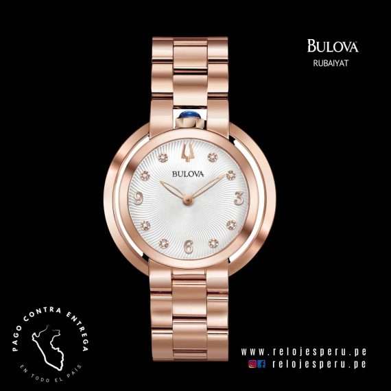 BULOVA RUBAIYAT 97P130 ORO ROSA MUJER