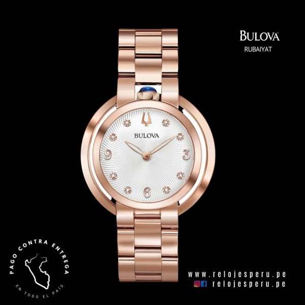 BULOVA RUBAIYAT 97P130 ORO ROSA MUJER