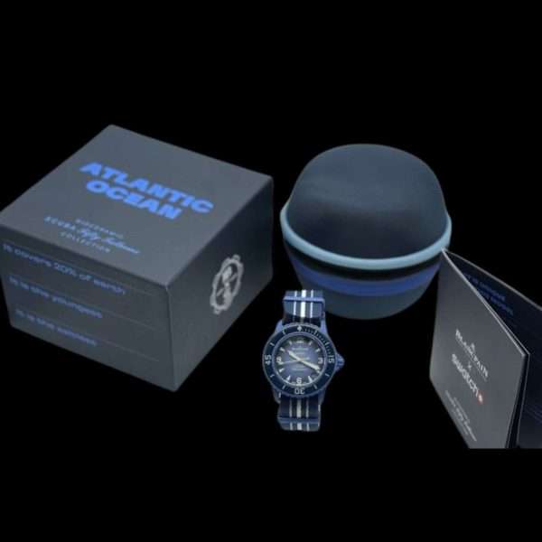 Blancpain x Swatch Scuba Fifty Fathoms Atlantic Ocean SO35A100 Automático - Imagen 3