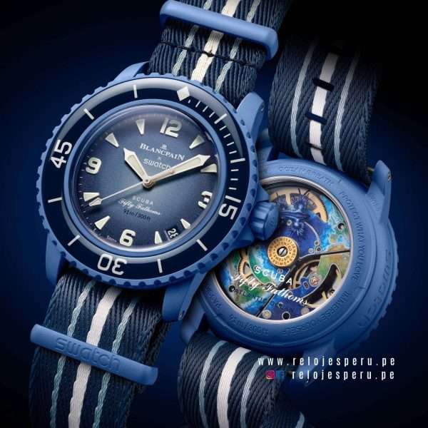 Blancpain x Swatch Scuba Fifty Fathoms Atlantic Ocean SO35A100 Automático