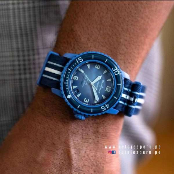 Blancpain x Swatch Scuba Fifty Fathoms Atlantic Ocean SO35A100 Automático - Imagen 2