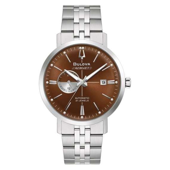 BULOVA AEROJET AUTOMATICO DIAL MARRON 96B375