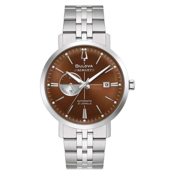 BULOVA AEROJET AUTOMATICO DIAL MARRON 96B375