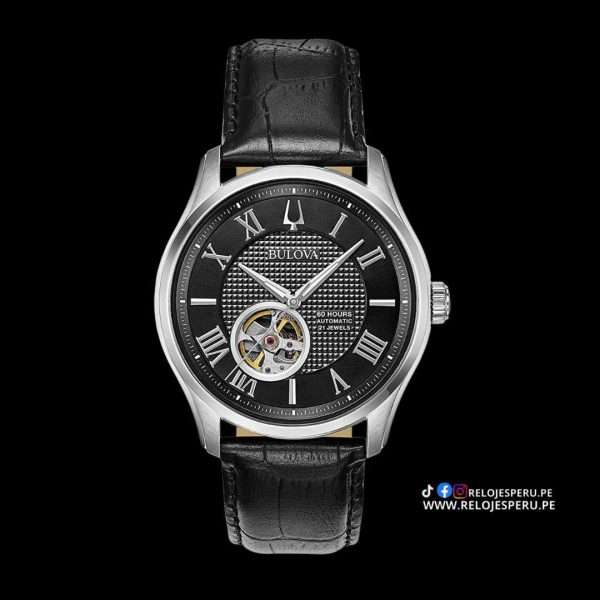 BULOVA WILTON AUTOMATICO 96A217 CORAZON ABIERTO