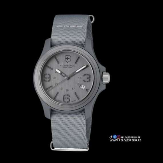 Reloj Victorinox Swiss Army Gris Correa Nylon