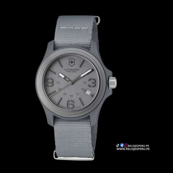 Reloj Victorinox Swiss Army Gris Correa Nylon
