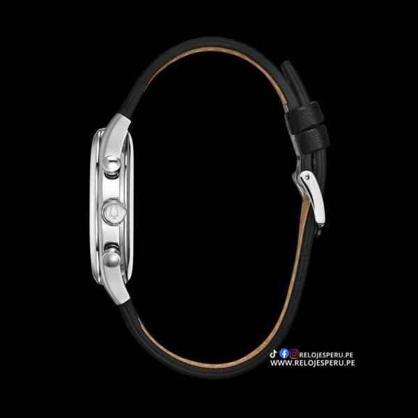 BULOVA CLASICO BLACK LEATHER 96b302 - Imagen 4