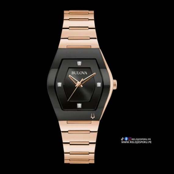 BULOVA GEMINI 97P158 MUJER ORO ROSA