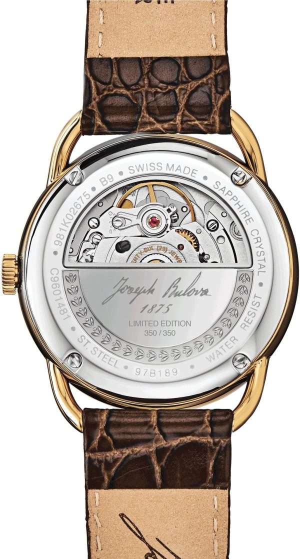 Bulova Commodore Joseph Bulova 97B189 Automatico Edicion Limitada 350pcs FABRICADO EN SUIZA - Imagen 3