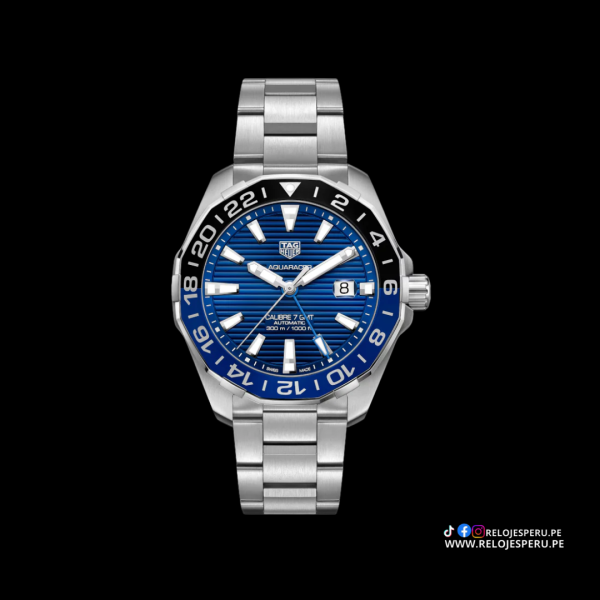 TAG HEUER AQUARACER GMT CALIBRE 7 AUTOMATICO WAY201T "BATMAN" (SEMI NUEVO DE LUJO)
