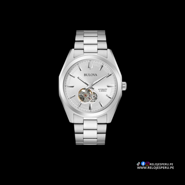 BULOVA SURVEYOR AUTOMATICO CORAZON ABIERTO 96A274