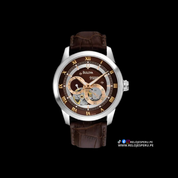 BULOVA SUTTON AUTOMATICO 96A120 CORAZON ABIERTO