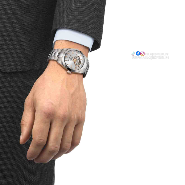 TISSOT GENTLEMAN AUTOMATICO CORAZON ABIERTO T127.407.11.031.01 - Imagen 3