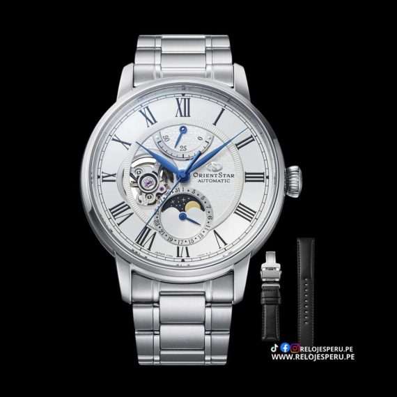 ORIENT STAR FASE LUNAR AUTOMATICO RE-BT0005S00B - DOBLE CORREA