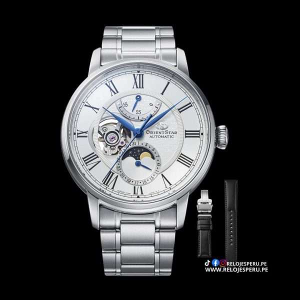 ORIENT STAR FASE LUNAR AUTOMATICO RE-BT0005S00B - DOBLE CORREA