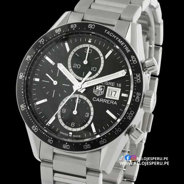 TAG HEUER CARRERA CALIBRE 16 AUTOMATICO EDICION ESPECIAL JUAN MANUEL FANGIO CV201AJ (SEMI NUEVO DE LUJO)