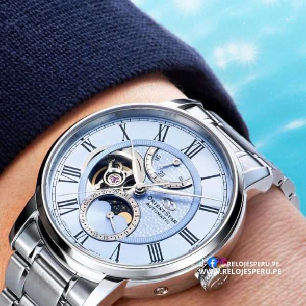 ORIENT STAR AUTOMATICO FASE LUNAR EDICION LIMITADA DE 190 UNIDADES RE-BT0007L00B (DOBLE CORREA) - Imagen 3