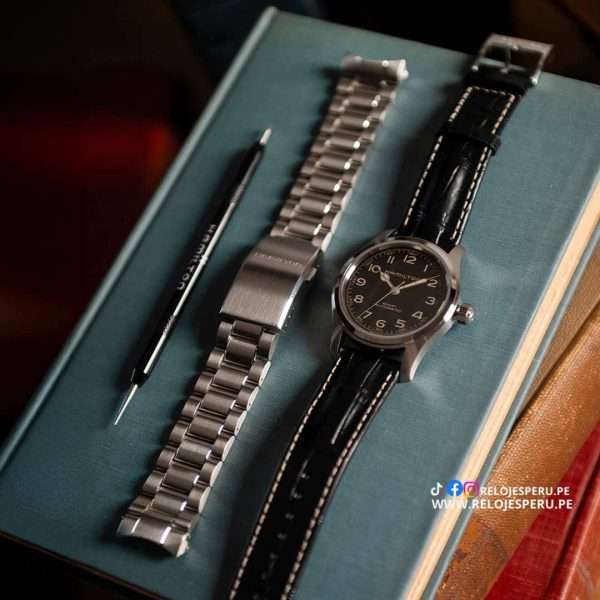 HAMILTON AUTOMATICO KHAKI FIELD MURPH (INTERSTELLAR 42mm) DOBLE CORREA H70605732 - Imagen 4