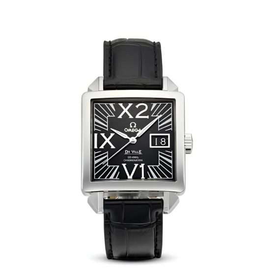 OMEGA DE VILLE X2 BIG DATE 7813.50.31 AUTOMATICO COAXIAL - CORREA PIEL DE COCODRILO - NUEVO