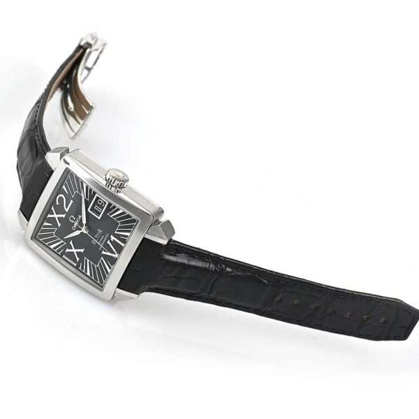 OMEGA DE VILLE X2 BIG DATE 7813.50.31 AUTOMATICO COAXIAL - CORREA PIEL DE COCODRILO - NUEVO - Imagen 4