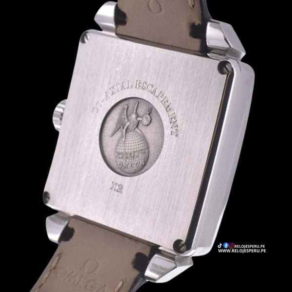 OMEGA DE VILLE X2 BIG DATE 7813.30.39 AUTOMATICO CO-AXIAL CORREA PIEL DE COCODRILO - NUEVO - Imagen 4