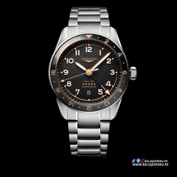 LONGINES SPIRIT ZULU TIME 42MM AUTOMATICO L3.812.4.56.6 / L38124506